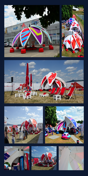 Axion Flower Inflatable Tent - Stretch Event Tents USA