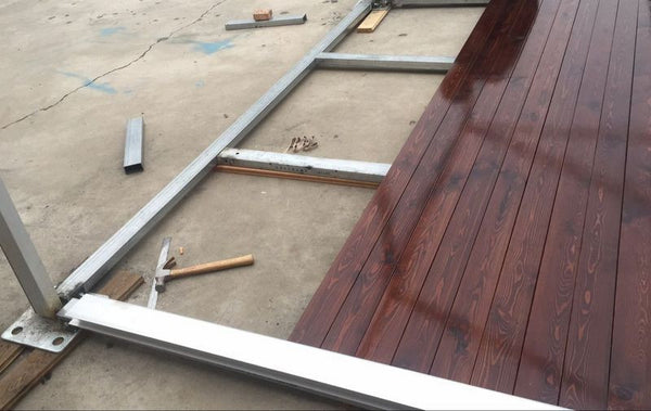 Steel Frame Integrated Wooden Flooring - Stretch Event Tents USA