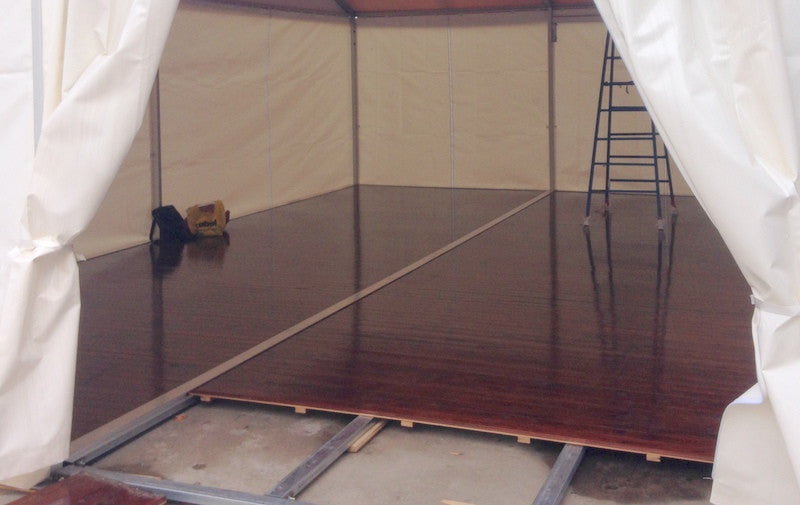 Steel Frame Integrated Wooden Flooring Stretch Event Tents USA
