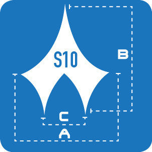 Lycra Sails - S10: Entry Sail - Stretch Event Tents USA