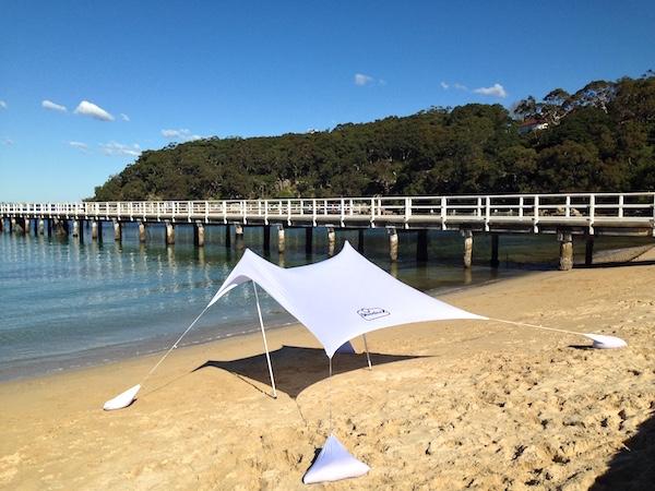 White beach tent store