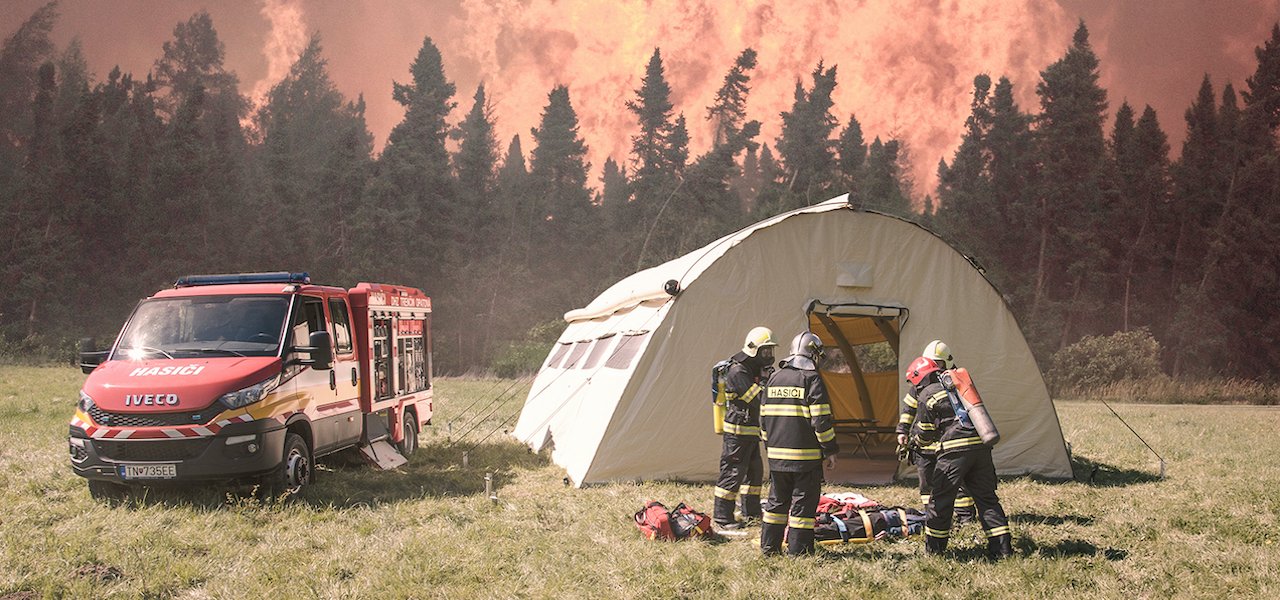 Fire rescue tents